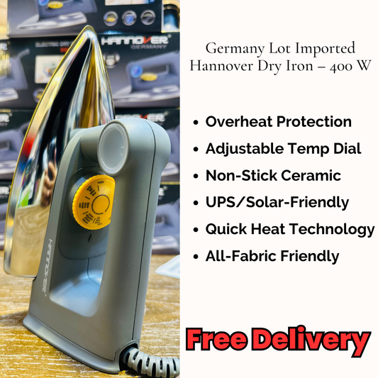 100% Imported | Low Power. High Performance. Hannover 400W Iron