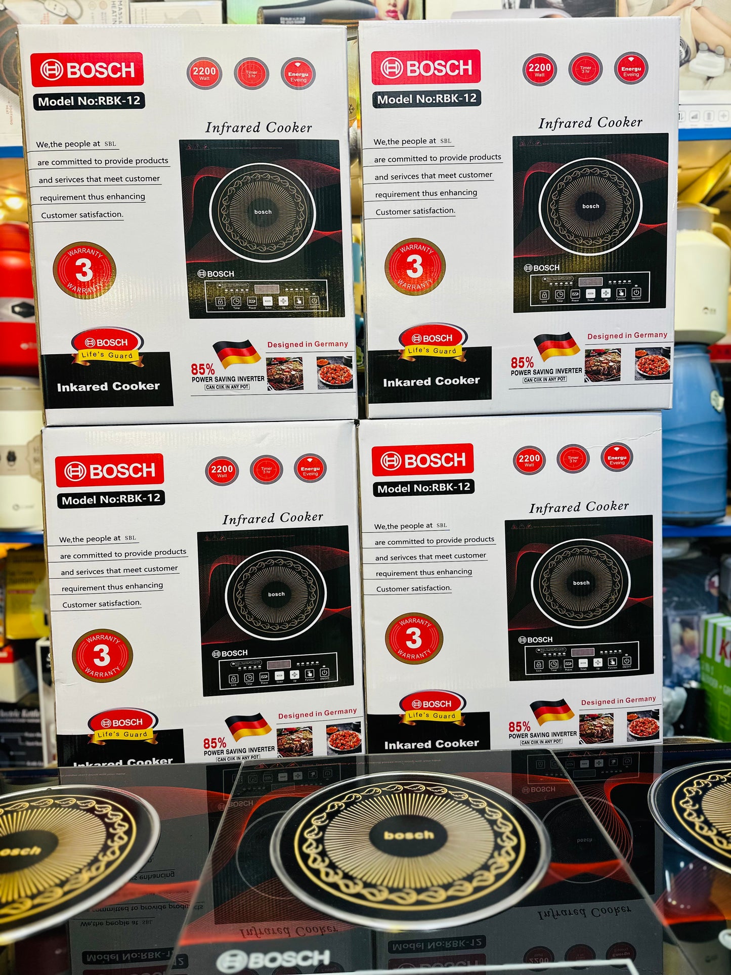 Bosch RBK-12 3500W Infrared Cooktop - Rapid Heating Ceramic Glass Cooker