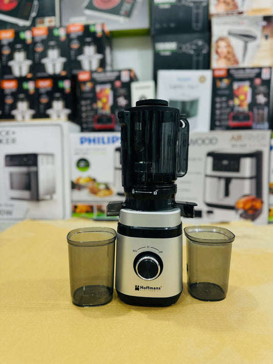 Hoffmans Electronics Slow Juicer 300W – Model HM-640 | 96% Juice Yield | 110MM Extra Large Feeding Tube | Fresh & Healthy Cold Press Juicer