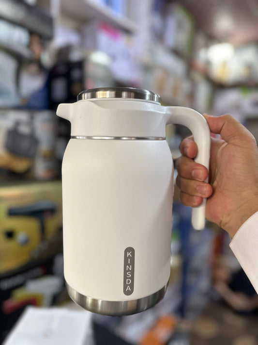 KINSDA Yueming House Pot 1500ml Vacuum Flask | 316 Stainless Steel | Smart Temperature Display | 24H Heat Retention | Tea & Coffee Thermal Carafe