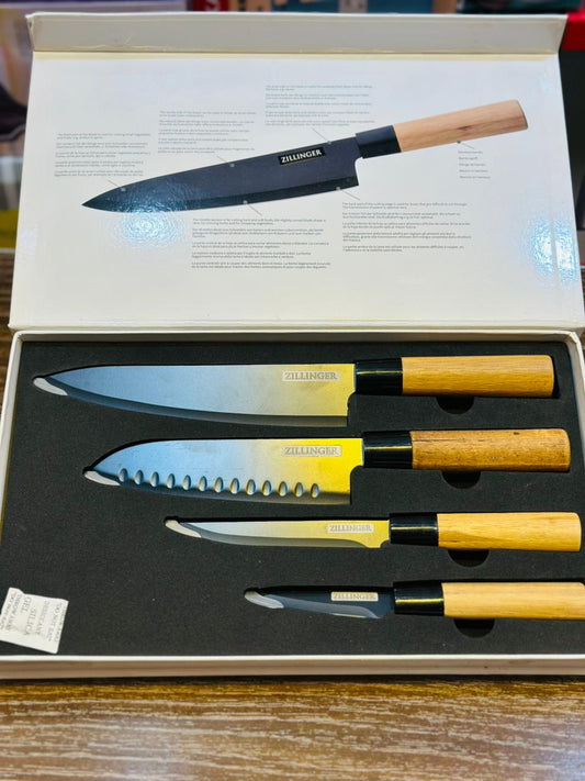 Japanese Kitchen Knife Set 4 Pieces – Razor-Sharp & Ergonomic