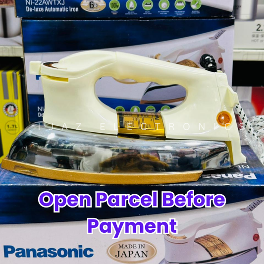 Panasonic 1000W Heavy Duty Steam Iron - Japanese Quality Non-Stick Soleplate