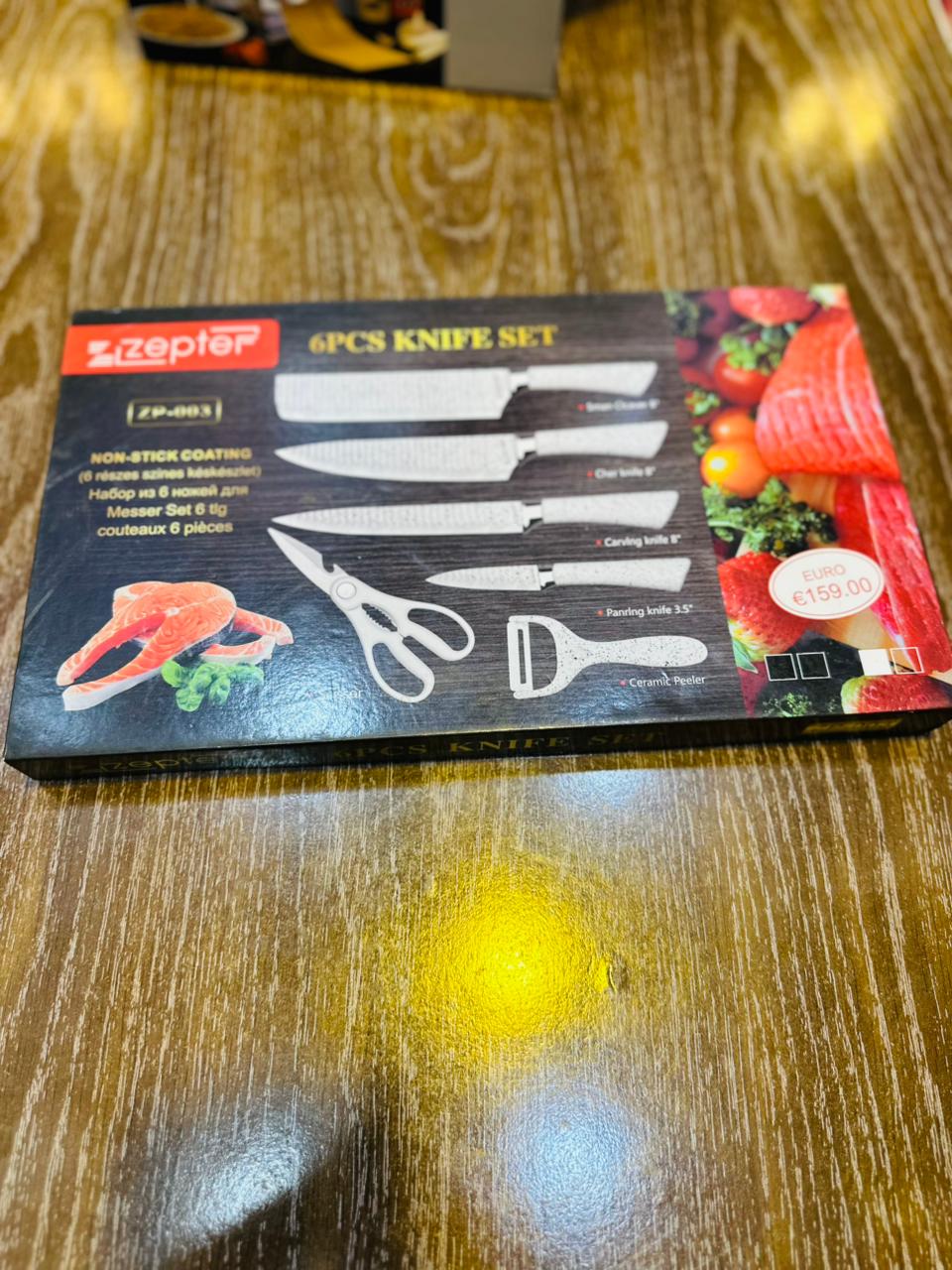 Zepter White 6-Piece Kitchen Knife Set – Razor-Sharp & Durable