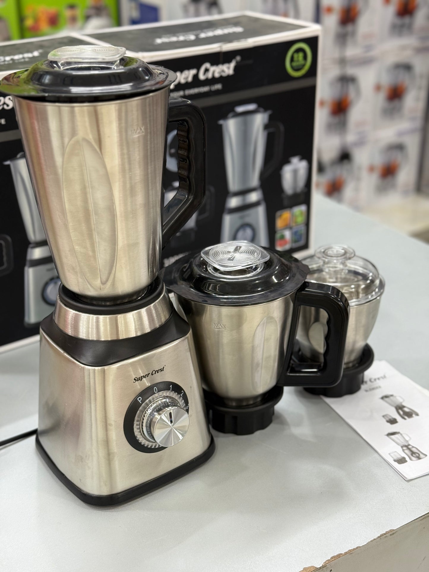 Germany super crest 3 in 1 stainless steel blender