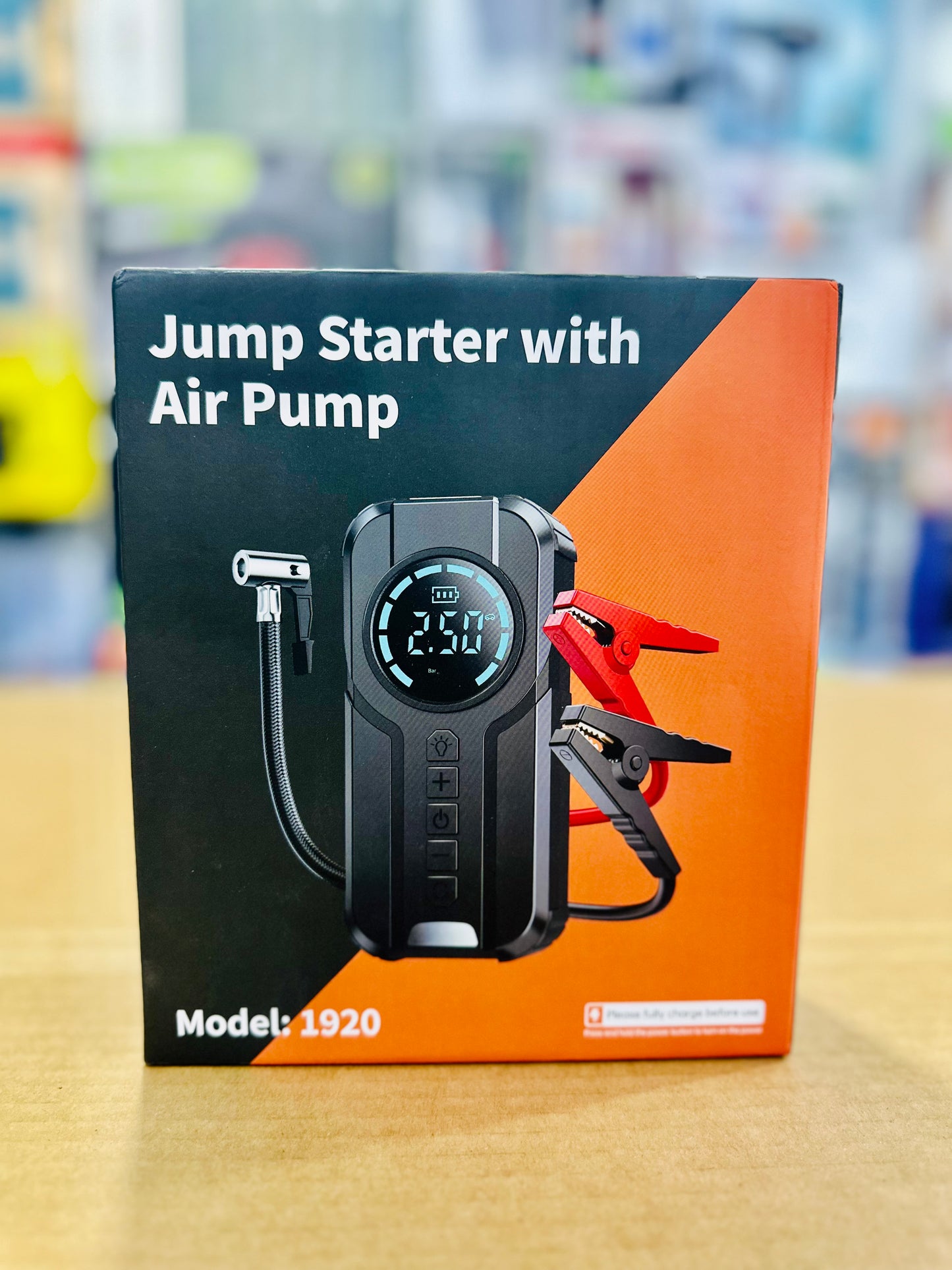 Jump Starter with Air Pump – Model 1920 | 2-in-1 Portable Car Battery Booster & Digital Tire Inflator