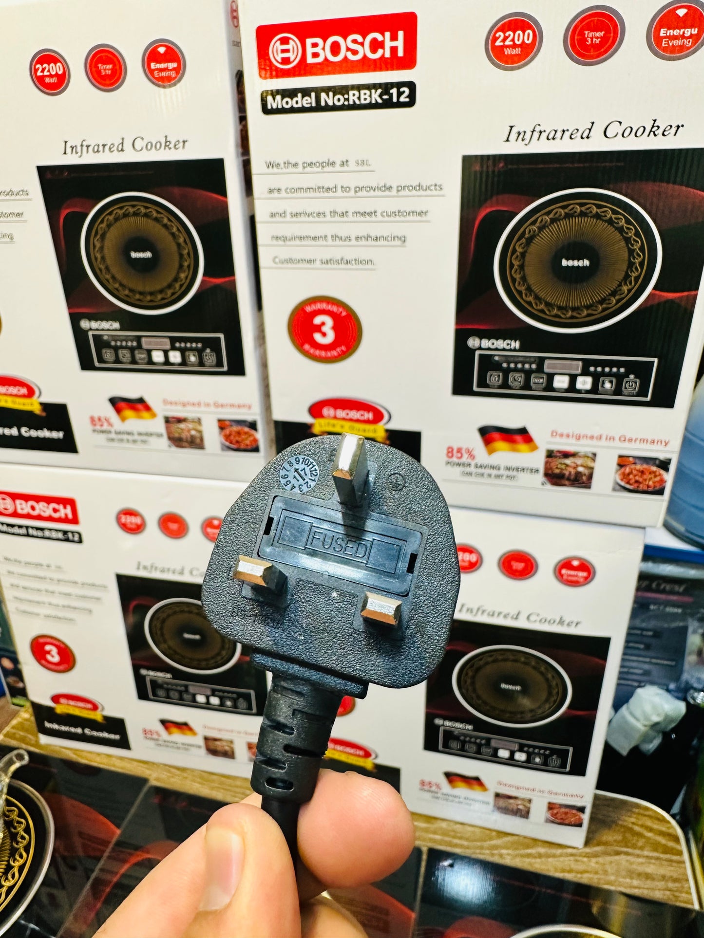 Bosch RBK-12 3500W Infrared Cooktop - Rapid Heating Ceramic Glass Cooker