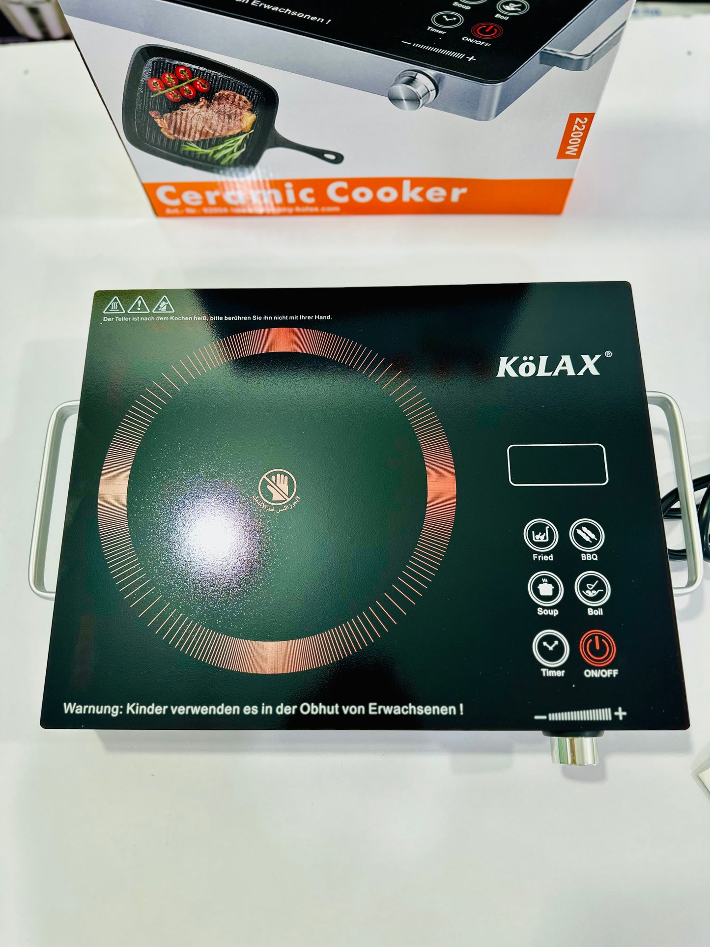 KöLAX infrared Stove  2200W –  191553 with LED Touch Control Panel & Long Timer | Germany Qualität
