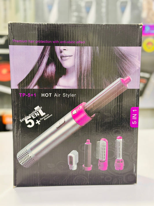 TP-5+1 Hot Air Styler 5-in-1 – Premium Hair Styling Set with Anti-Static Protection