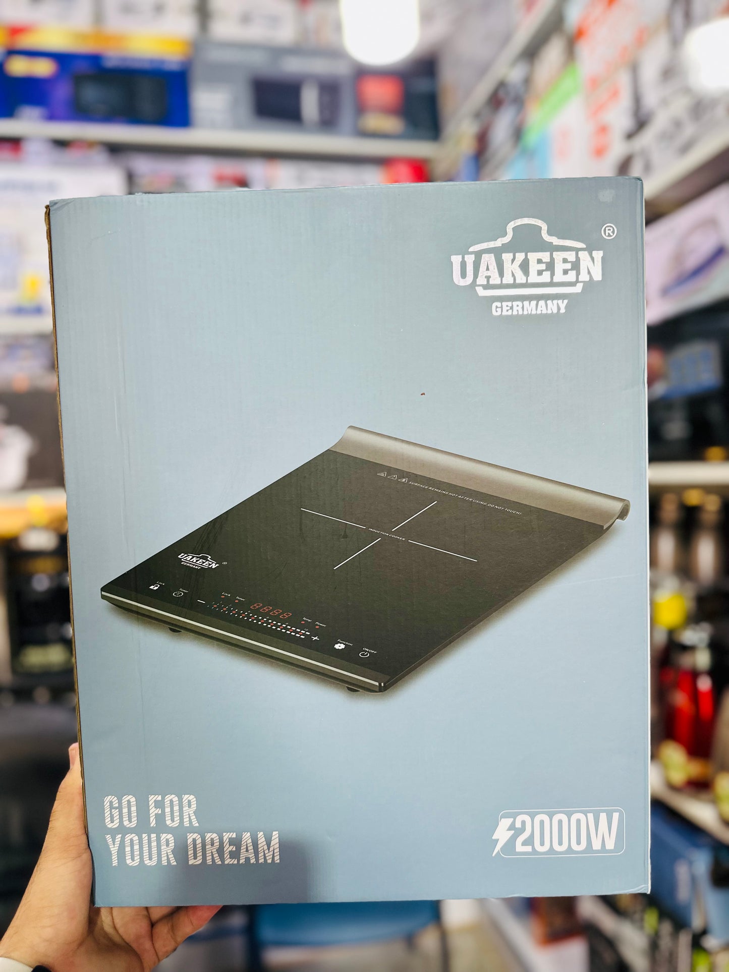 Uakeen Germany 2000W Smart Induction Cooktop | Portable Electric Hot Plate Touch Control