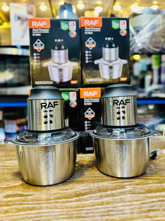 RAF 1000W Electric Meat Chopper – 2L Steel Bowl | Keema, Veg & Chutney in Seconds