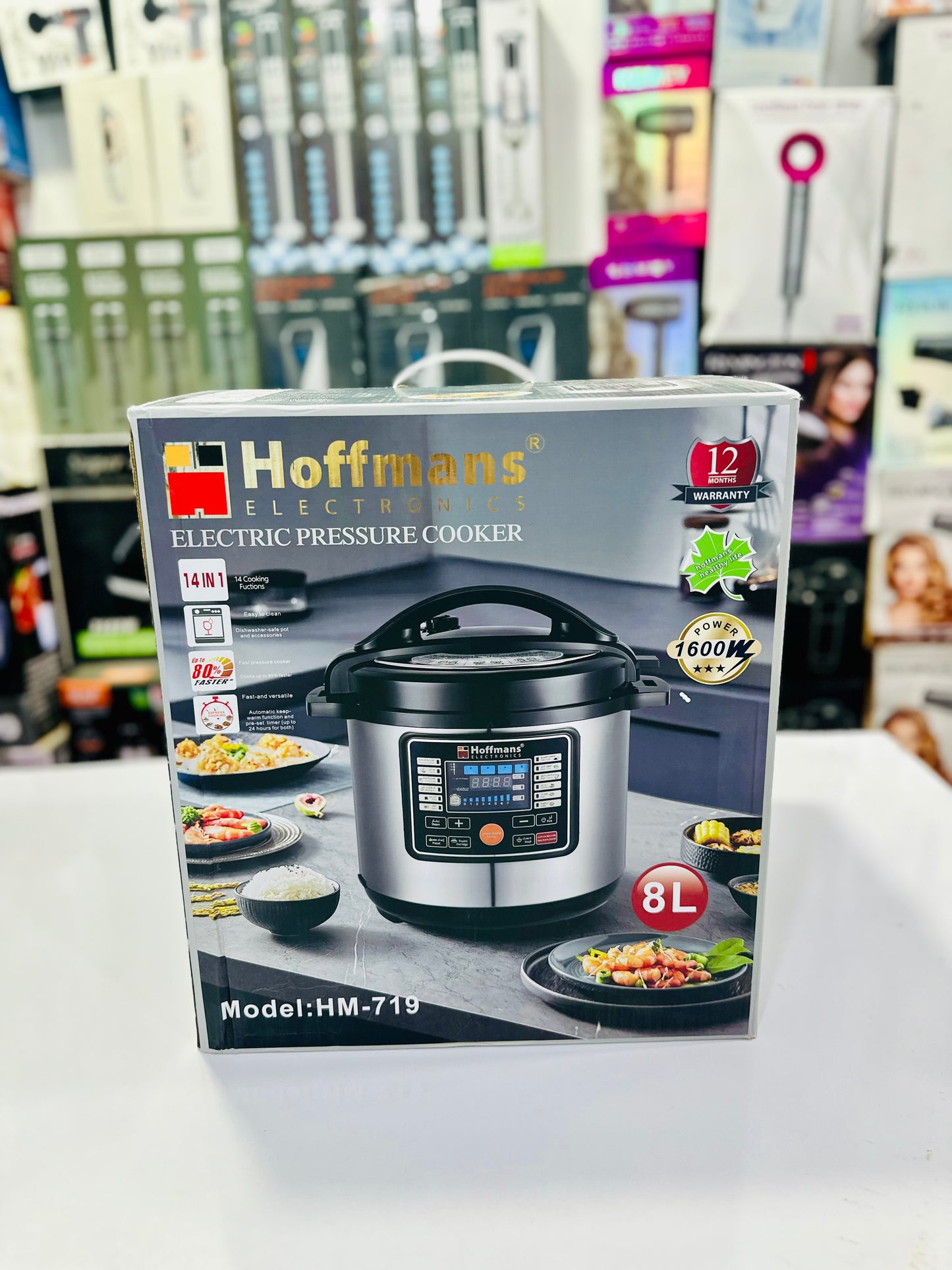 Hoffmans Electronics Digital Electric Pressure Cooker 8L