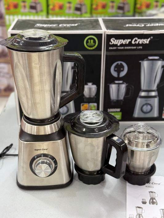 Germany super crest 3 in 1 stainless steel blender