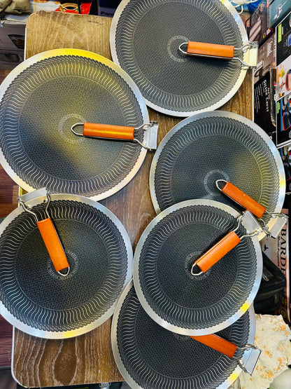 Honeycomb Laser Coated Tawa | Foldable Handle Non-Stick Pan | Stainless Steel | Imported