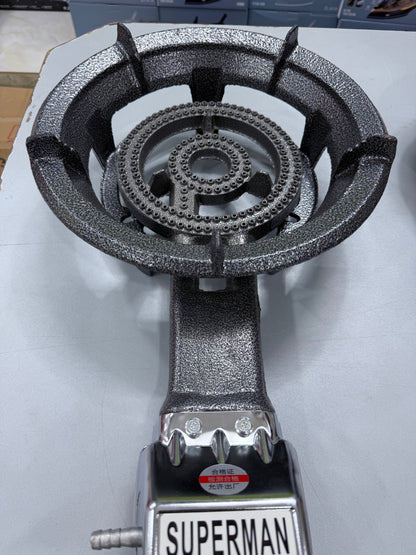 Heavy Duty Cast Iron Triple Ring Gas Burner – High Power Commercial Stove for Outdoor & Kitchen Cooking 🔥