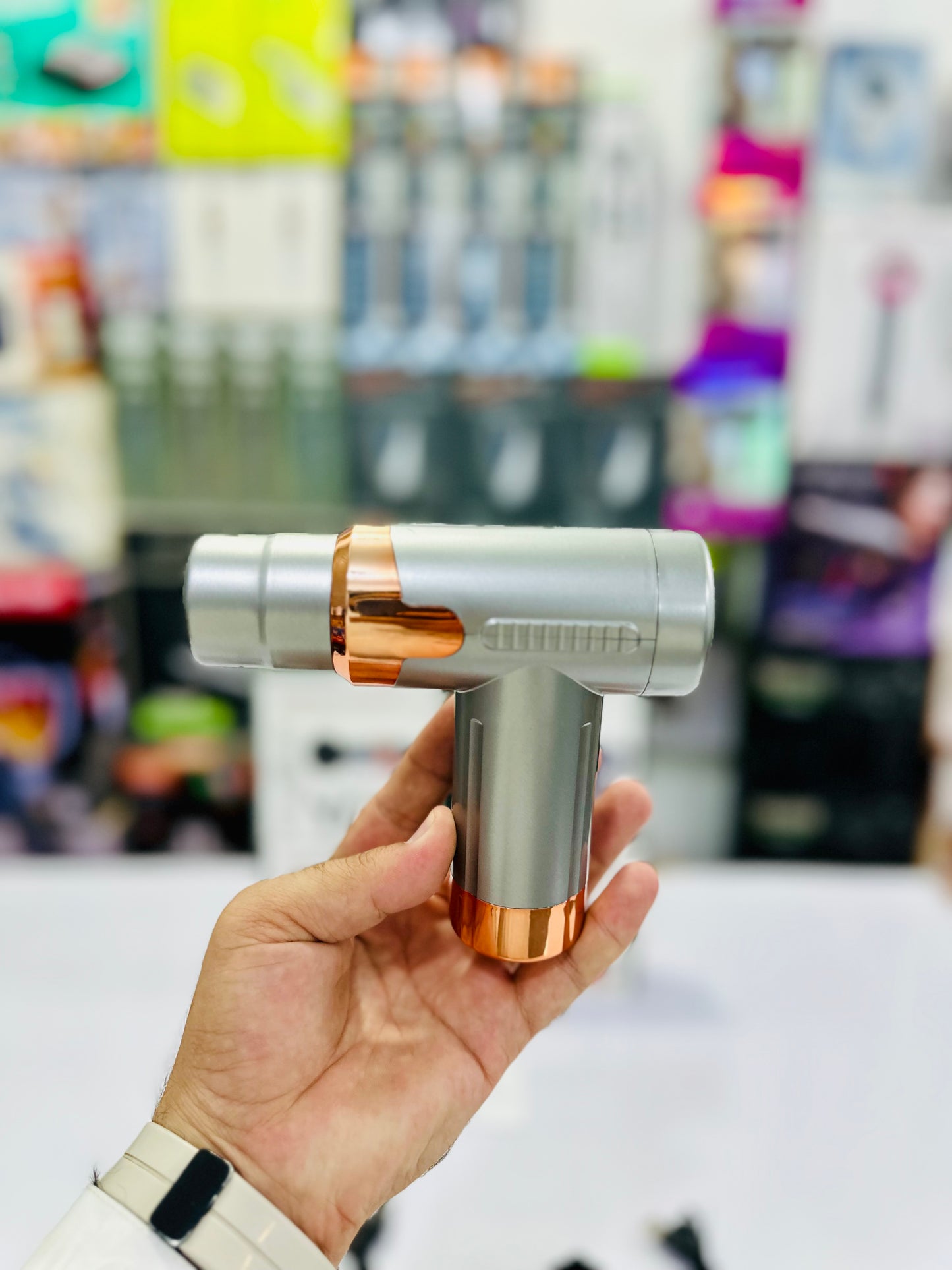 Smart Fascia Massager JY-760 – Cordless Deep Tissue Percussion Massage Gun with 4 Attachments
