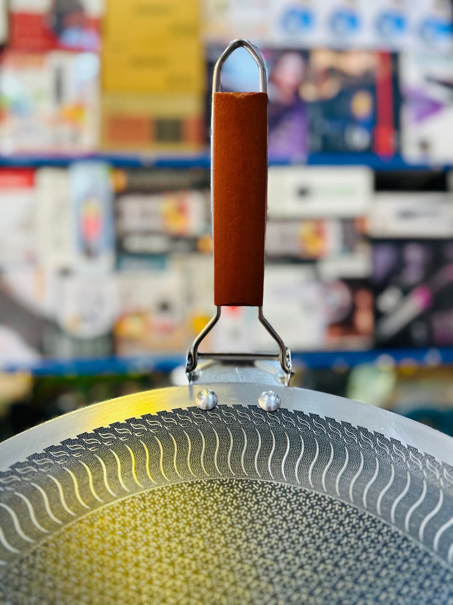 Honeycomb Laser Coated Tawa | Foldable Handle Non-Stick Pan | Stainless Steel | Imported