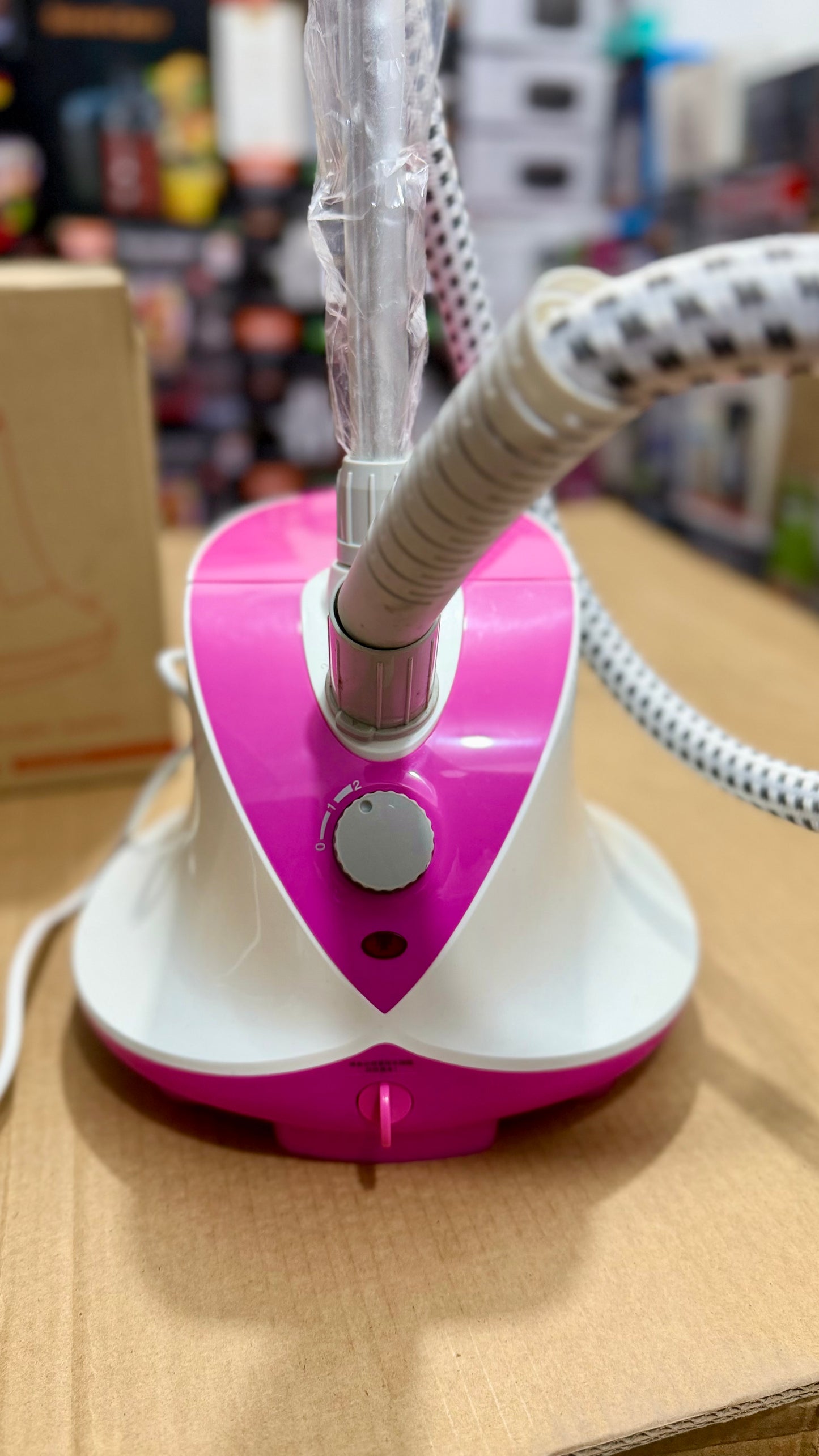 POVOS Garment Steamer – Upright Standing Fabric Steam Iron | Fast Heat-Up | Flexible Hose | Wrinkle-Free Clothes Steamer for Home & Travel