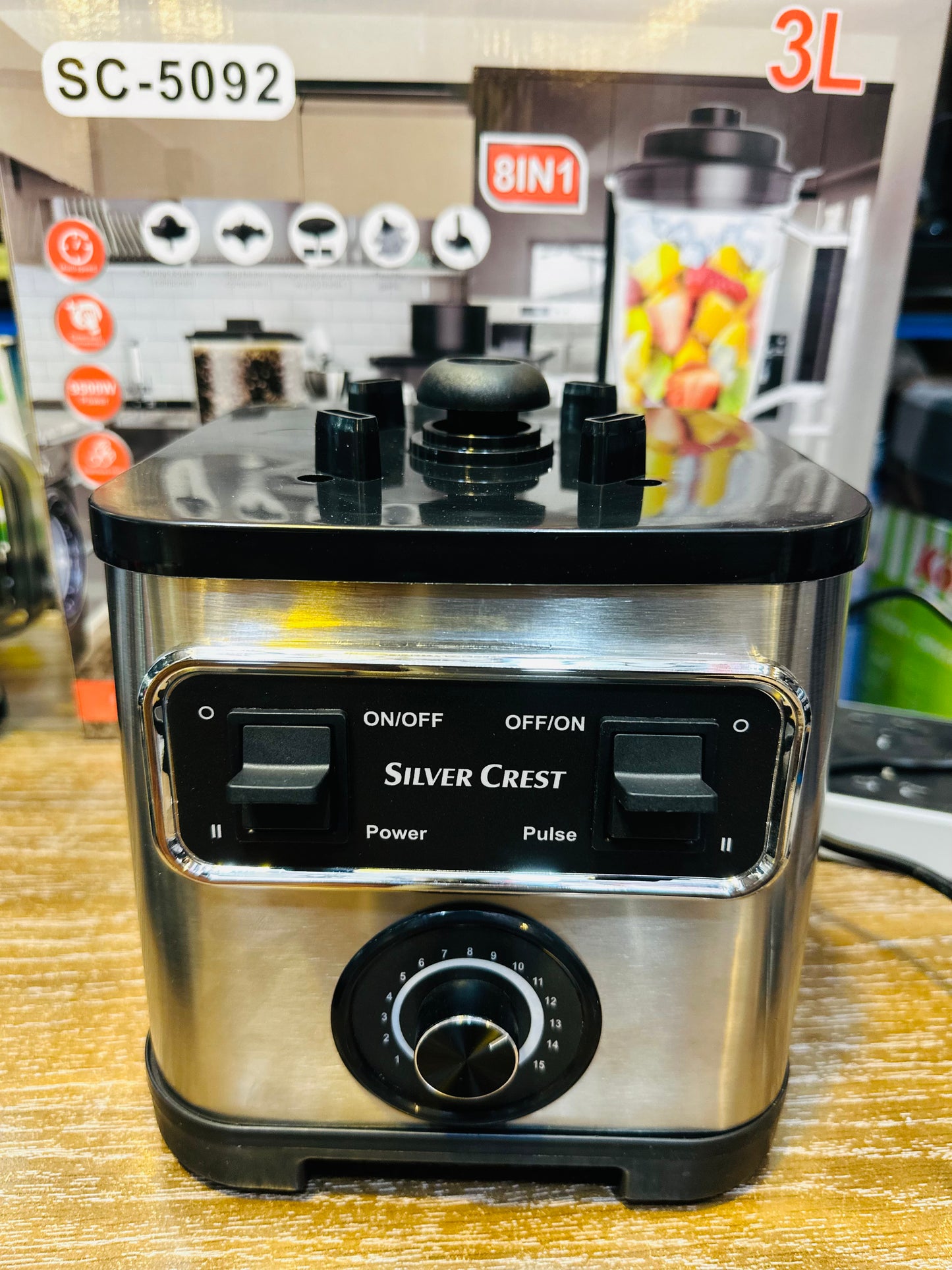 Silver Crest SC-5092 Premium 8-in-1 Multi-Purpose Food Processor | German Technology | 8 Stainless Steel Blades | 3L Jar