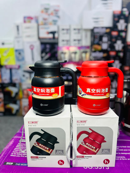 HOMERED Vacuum Insulated Stainless Steel Thermal Flask 900ml – Model HO9061-3 | 316L Steel | Hot & Cold Retention | Available in Black, Red & White