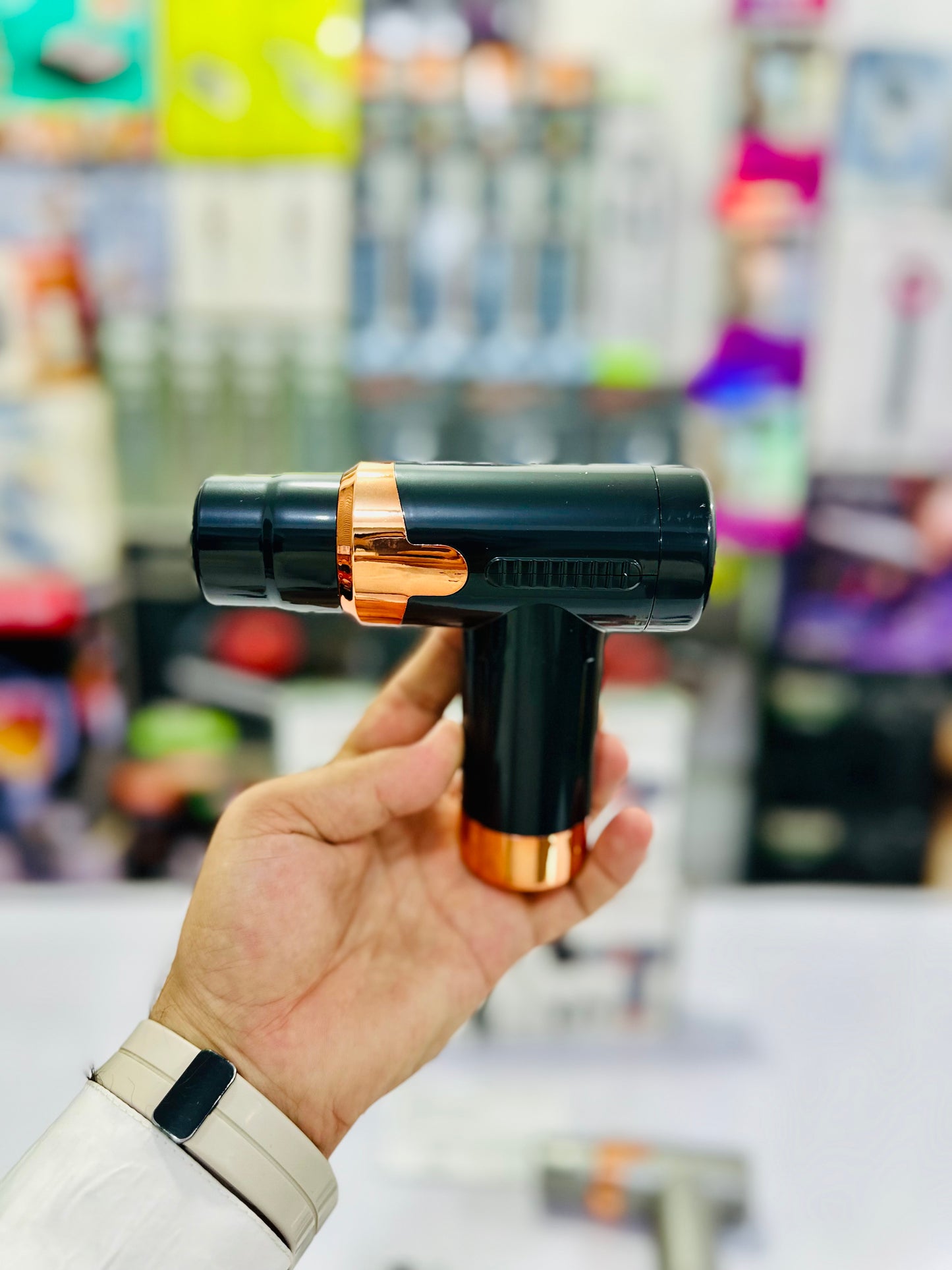 Smart Fascia Massager JY-760 – Cordless Deep Tissue Percussion Massage Gun with 4 Attachments