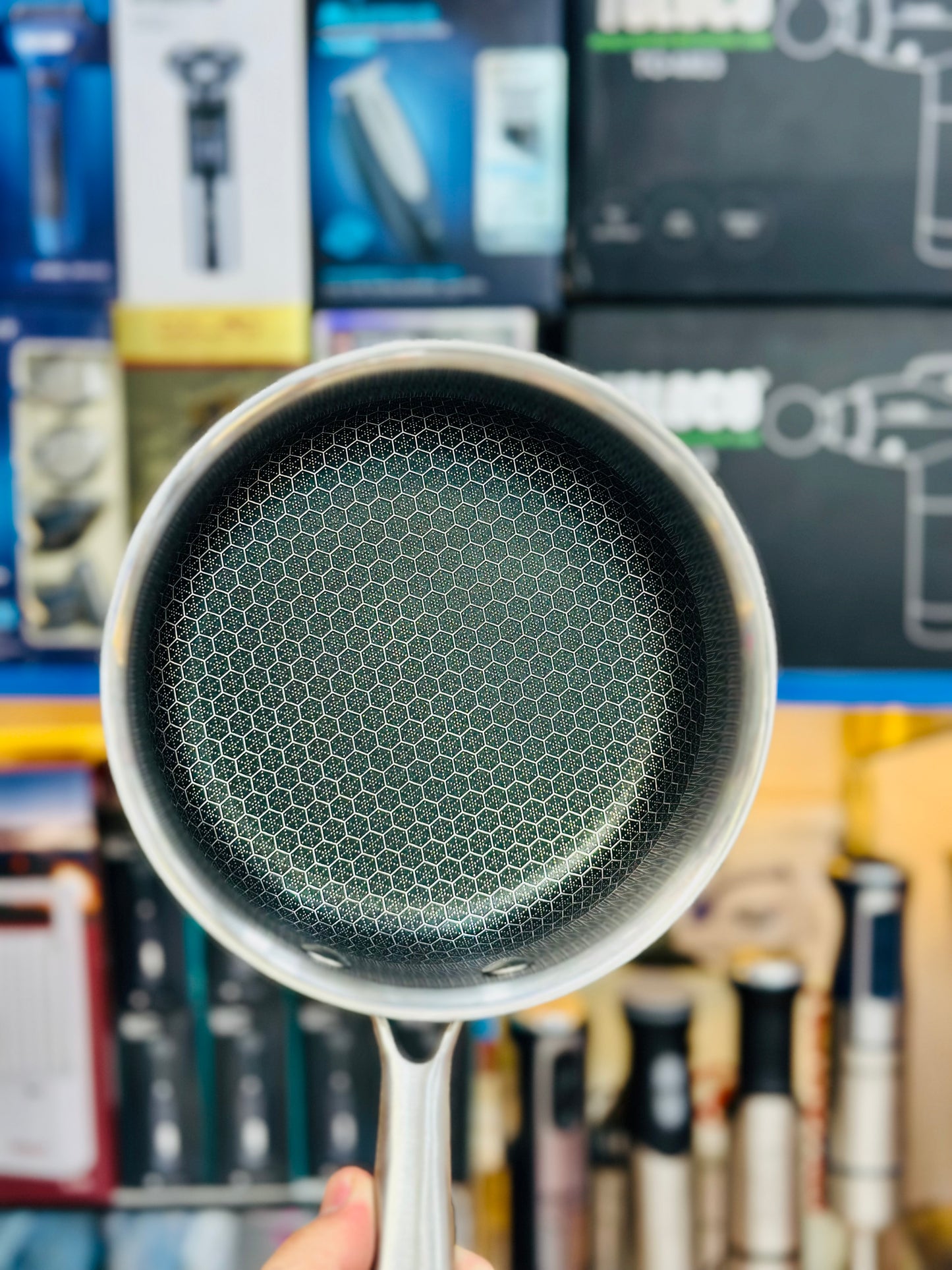 KöLAX 2-Piece Stainless Steel Saucepan Set with Glass Lids – Honeycomb Non-Stick Interior | Induction Ready