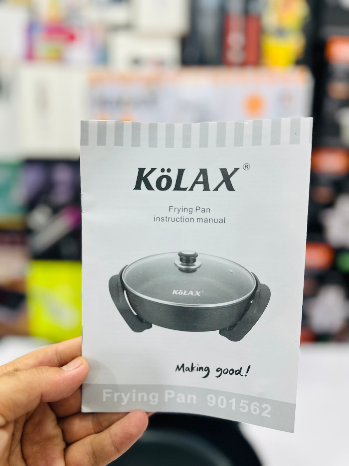 KöLAX Electric Frying Pan 1500W – 5L Large Capacity | Adjustable Temp 180°C–300°C | 5 Temp| Cool-Touch Handles | German Origin Brand