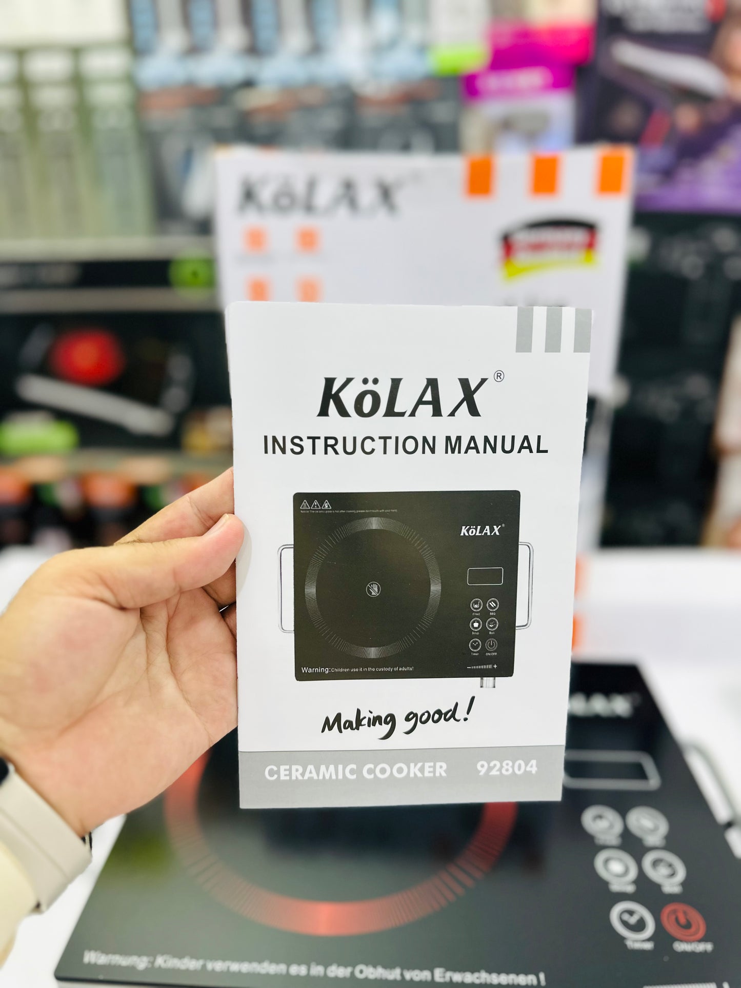 KöLAX infrared Stove  2200W –  191553 with LED Touch Control Panel & Long Timer | Germany Qualität