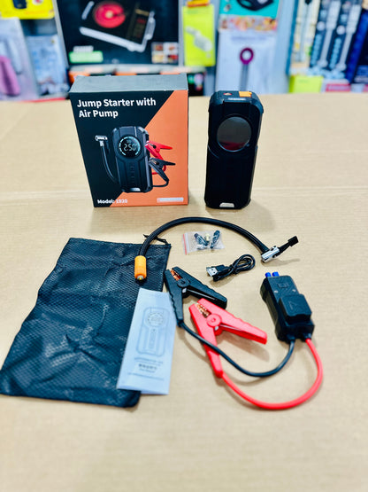 Jump Starter with Air Pump – Model 1920 | 2-in-1 Portable Car Battery Booster & Digital Tire Inflator