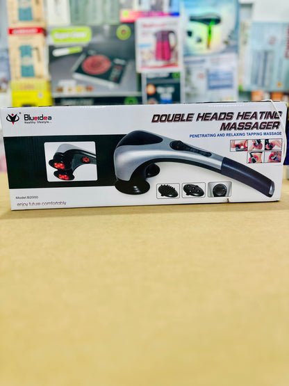 Blueidea B2000 Double Heads Heating Massager – Infrared Heat Therapy Full Body Massager with 4 Interchangeable Heads 🔥💆‍♂️