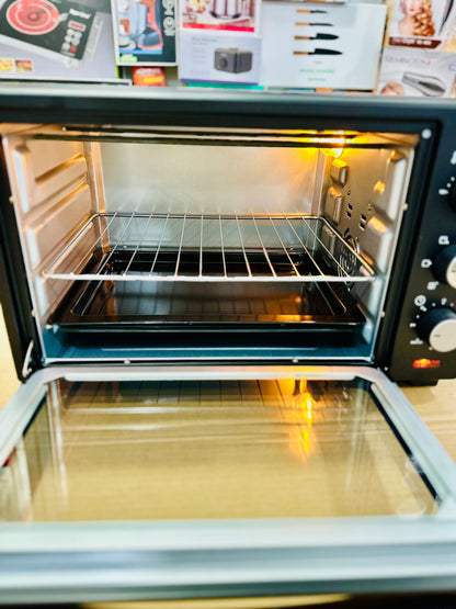 FF Europe Electric Baking Oven- Large Capacity Tempered  Glass Door Rotisserie & Tray Lifter Included 🔥📦