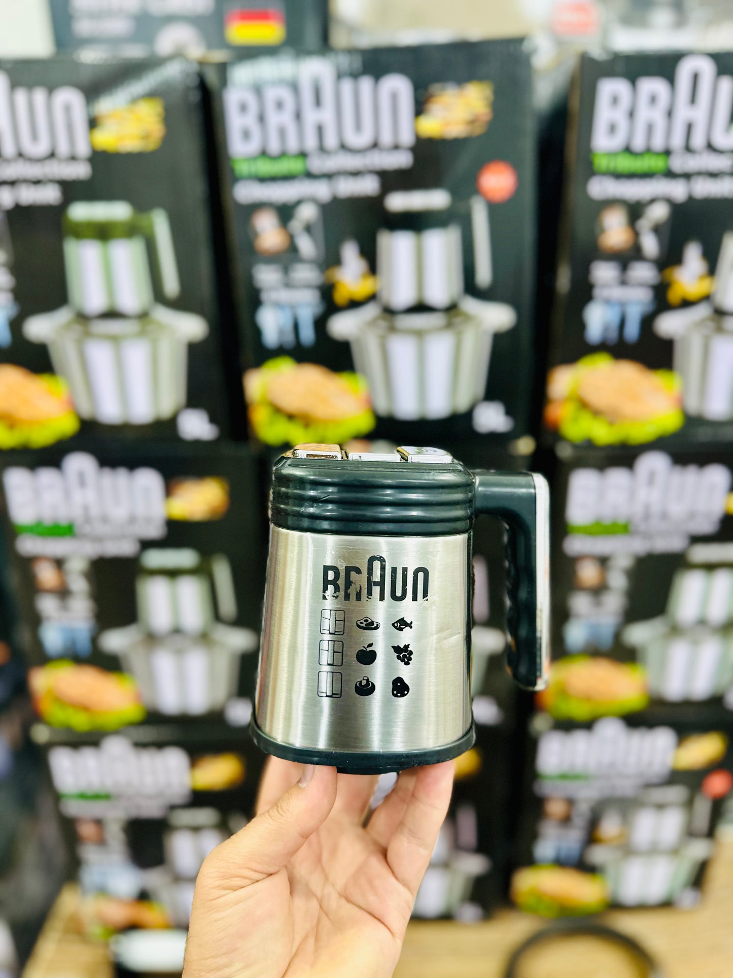 Braun 1000W Heavy Duty Meat Chopper – 5L Stainless Steel Bowl