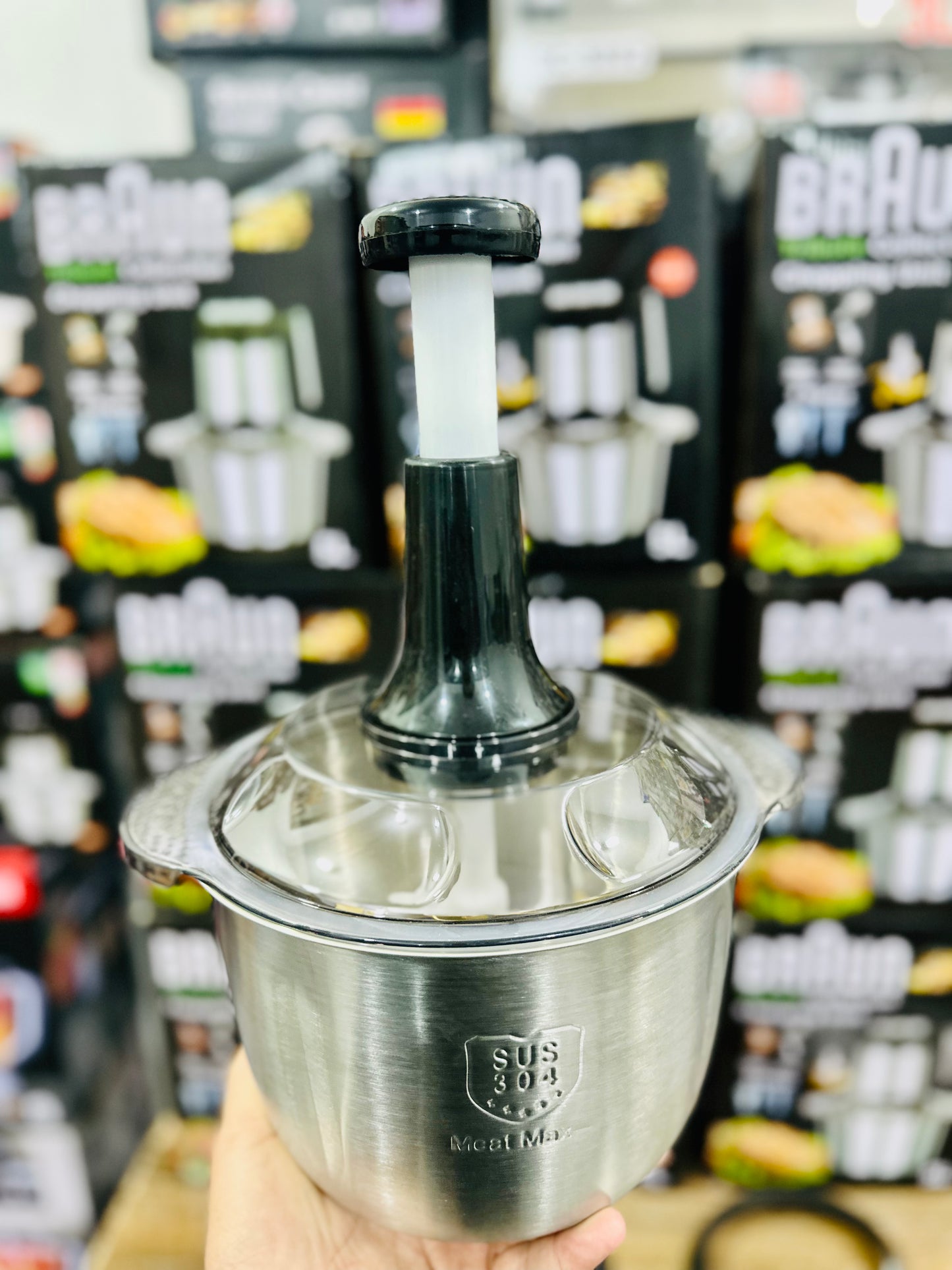 Braun 1000W Heavy Duty Meat Chopper – 5L Stainless Steel Bowl