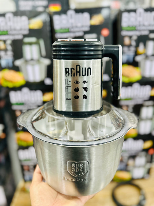 Braun 1000W Heavy Duty Meat Chopper – 5L Stainless Steel Bowl