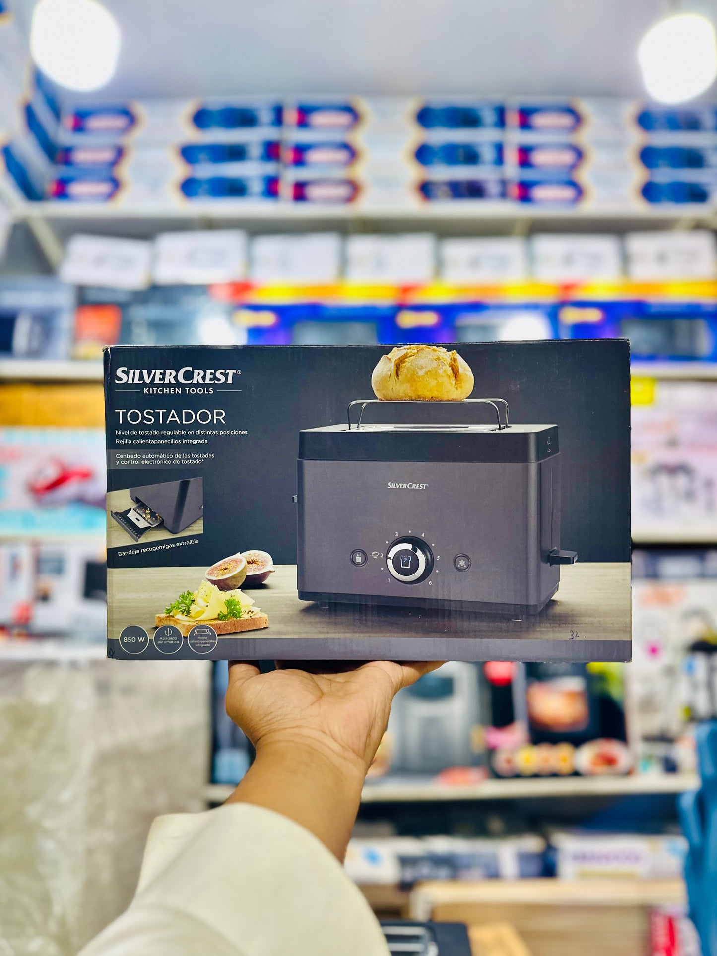 Silver Crest 850-Watt 2-Slice Toaster with Adjustable Browning Control