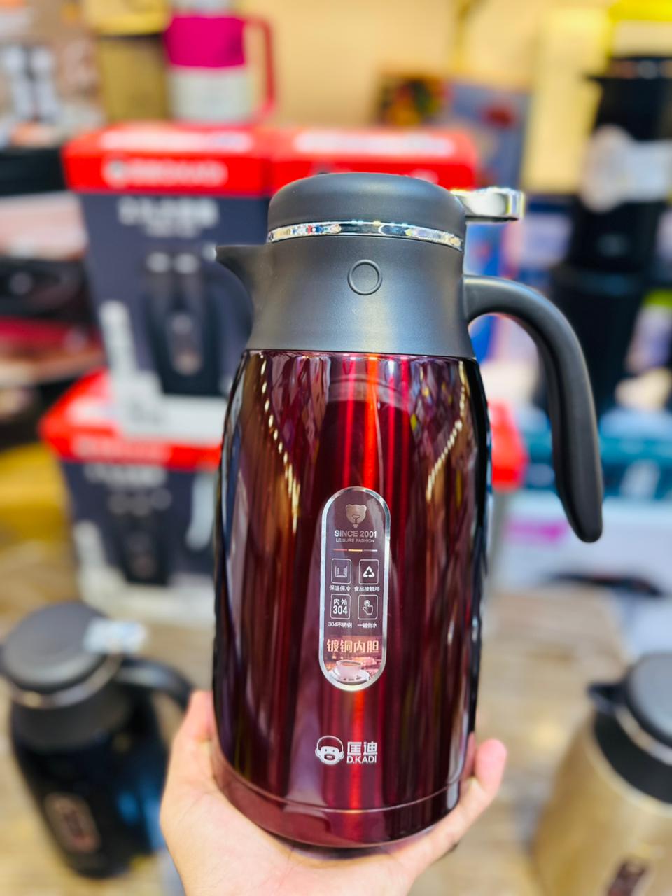 Imported D. Kadi Thermos 2.1L – Keep Drinks Hot or Cold 24H