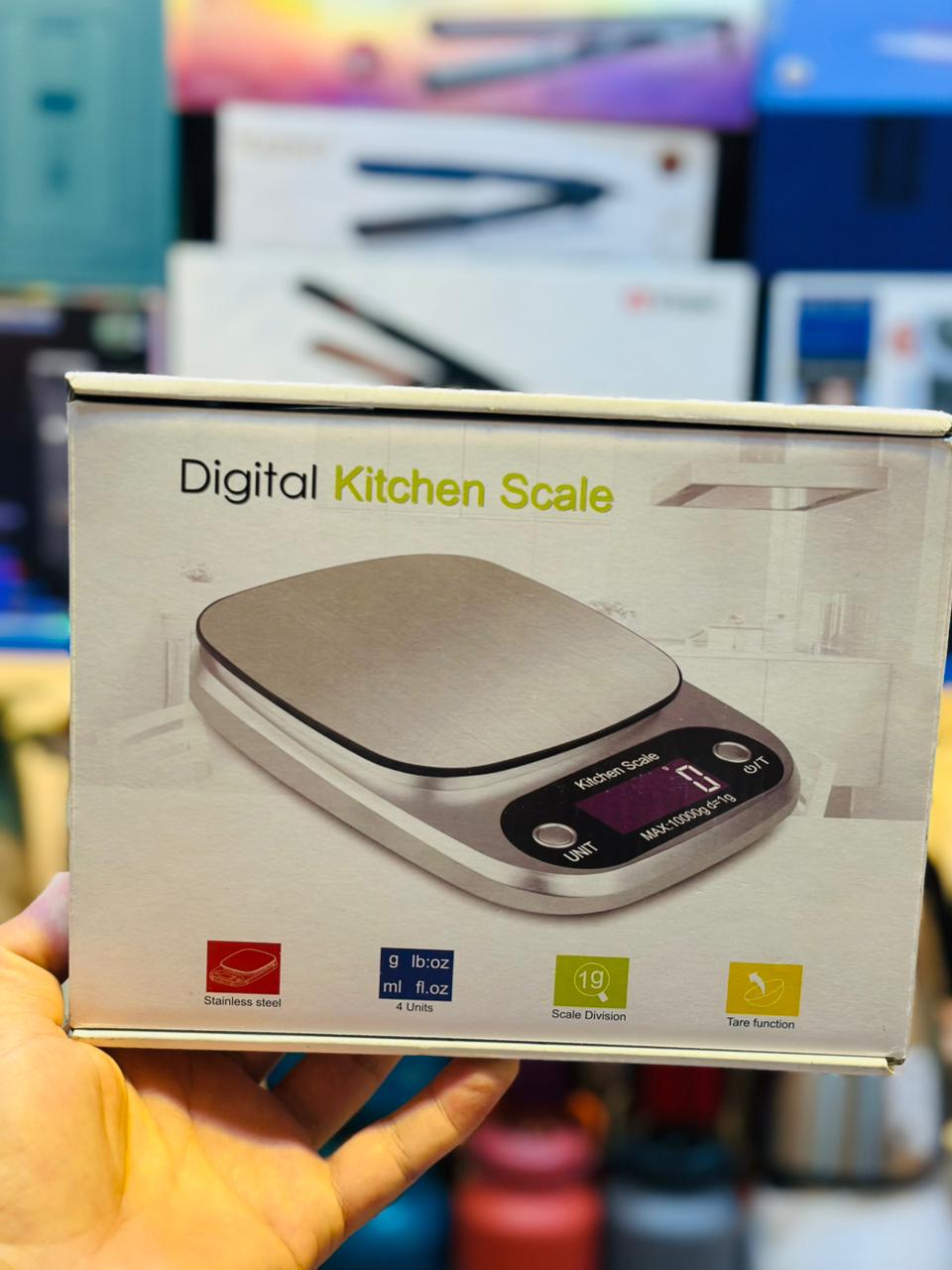 Imported Digital Kitchen Scale – LED Precision, 1g–10kg