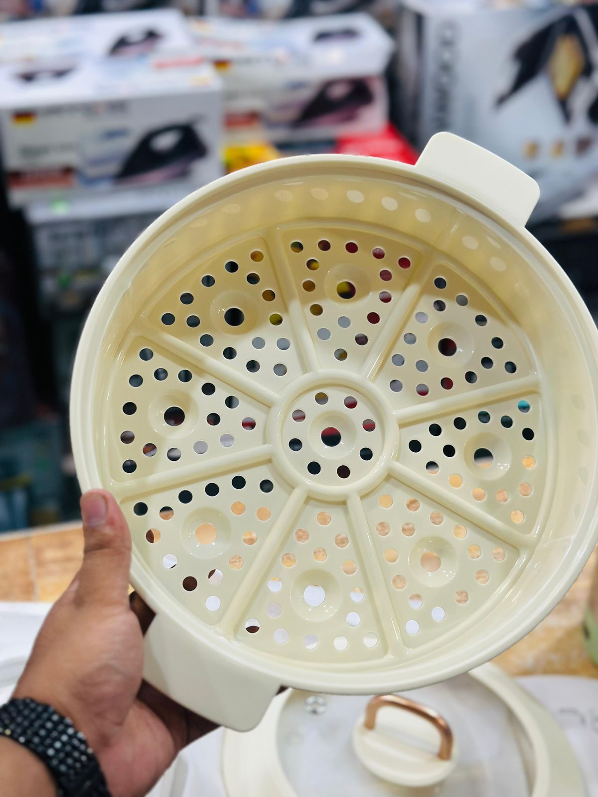 Lot Imported JIEXG 4L Electric Cooking Pot – 1200W Nonstick