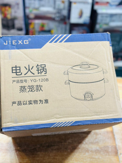 Lot Imported JIEXG 4L Electric Cooking Pot – 1200W Nonstick