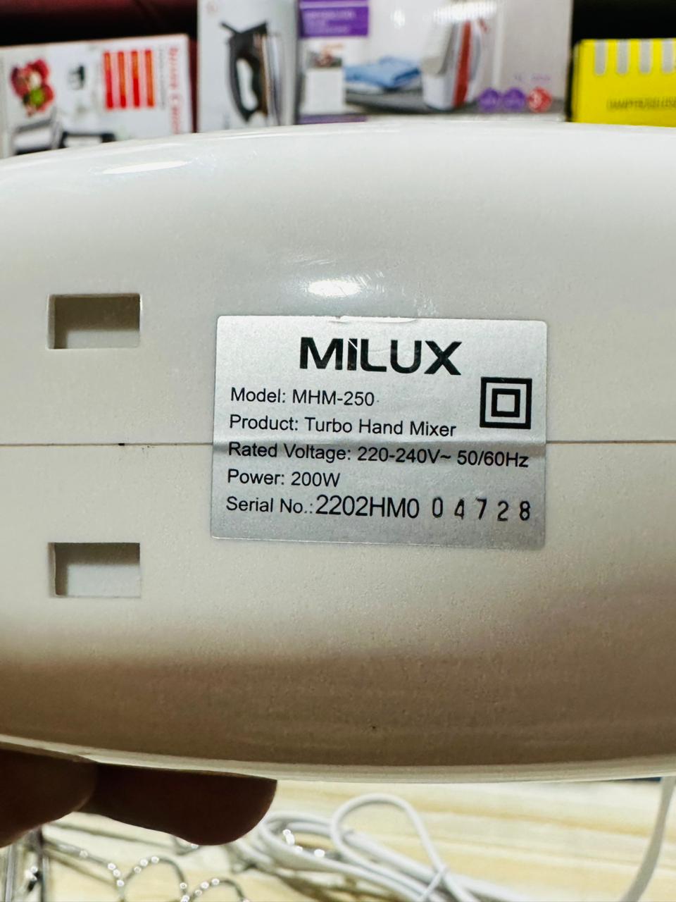 Milux Hand Mixer – High-Speed Beater for Baking & Cooking