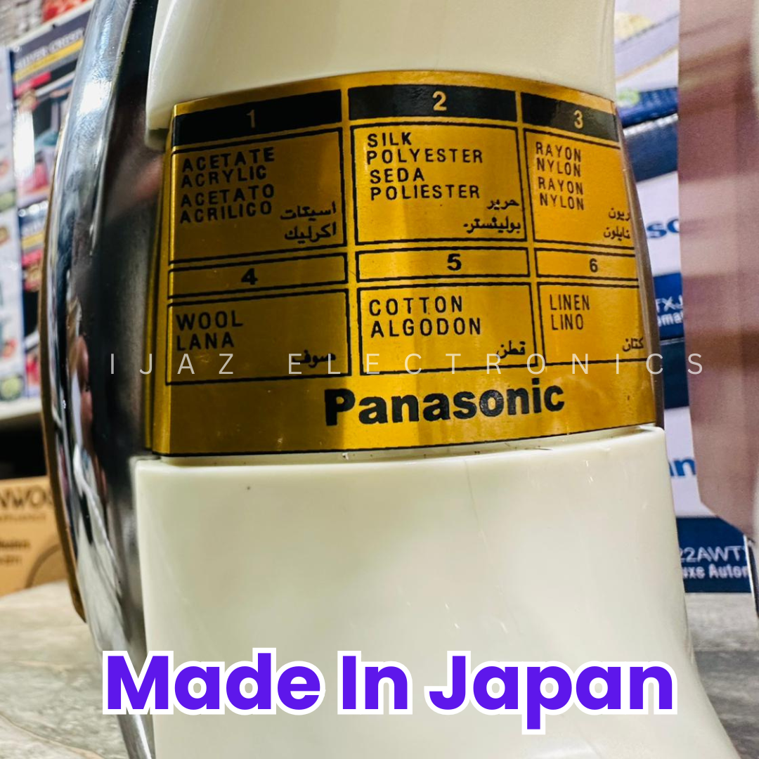 Panasonic 1000W Heavy Duty Steam Iron - Japanese Quality Non-Stick Soleplate