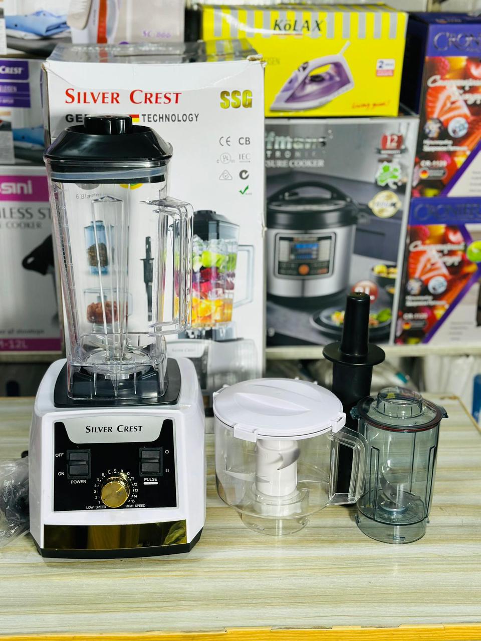 Silver Crest 3-in-1 Blender, Chopper & Grinder Set – German Quality