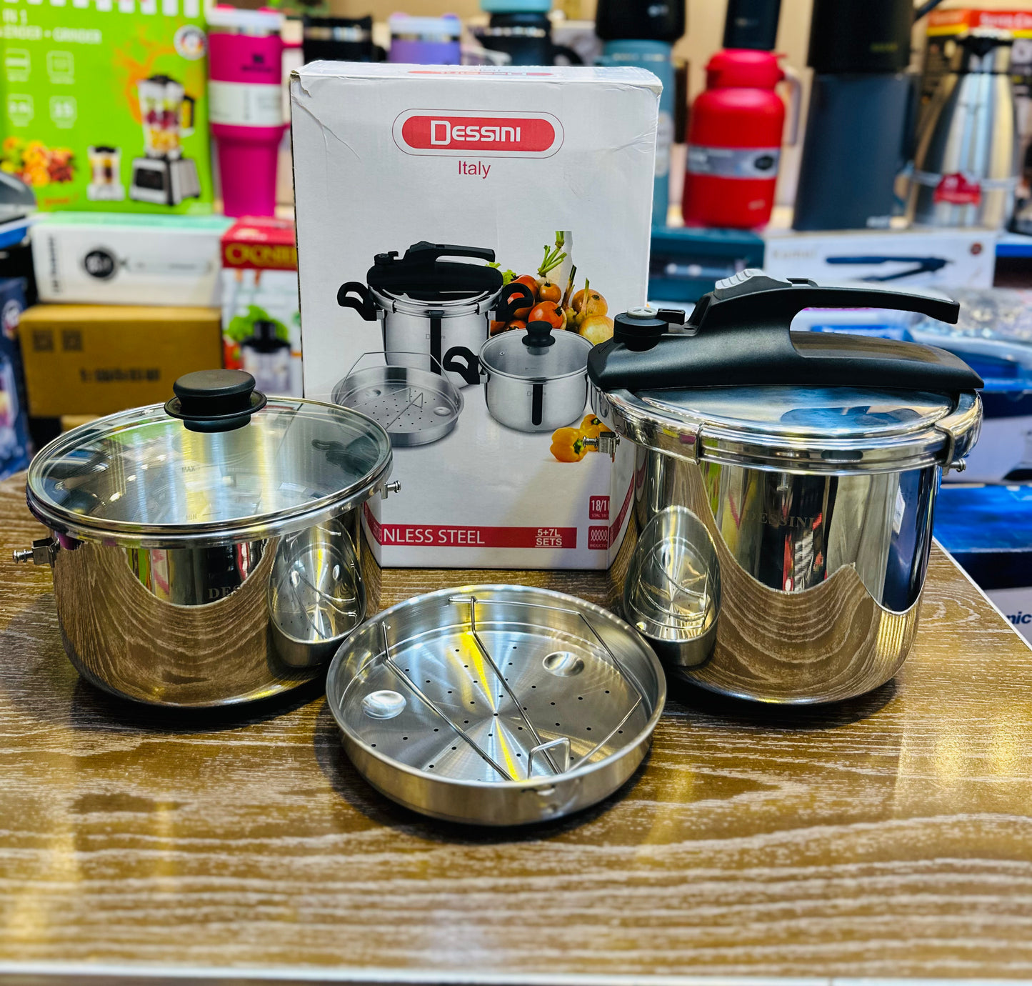 Stainless steel pressure cooker Italy 🇮🇹.  5.L 7.L