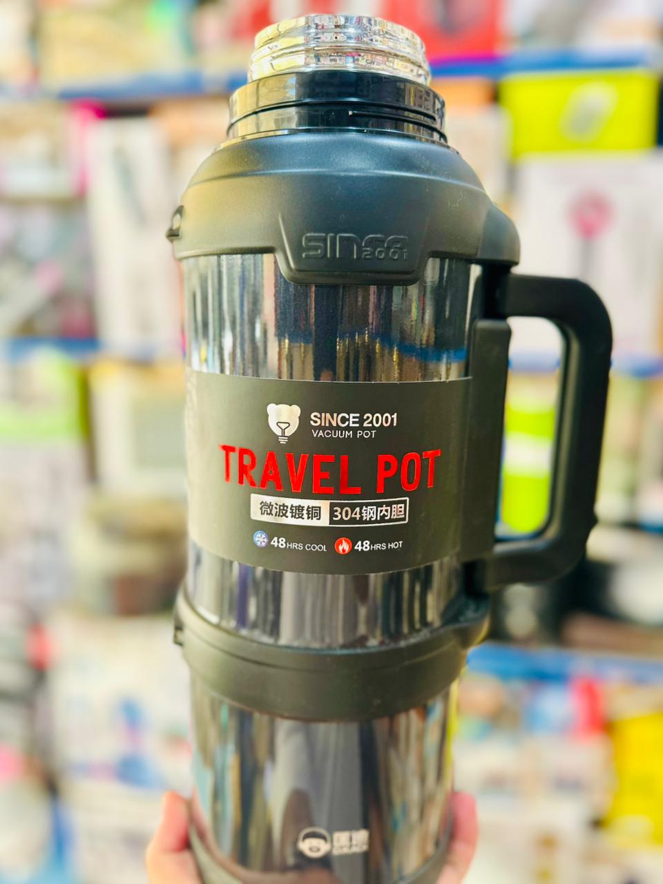 Large Stainless Steel Vacuum Flask — Hot & Cold Thermos | Travel & Home Use (3.6L)