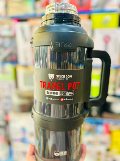Large Stainless Steel Vacuum Flask — Hot & Cold Thermos | Travel & Home Use (3.6L)