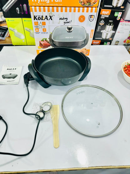 Kolax Electric Frying Pan — 5L | 1500W | 5 Temp Settings | Germany Brand