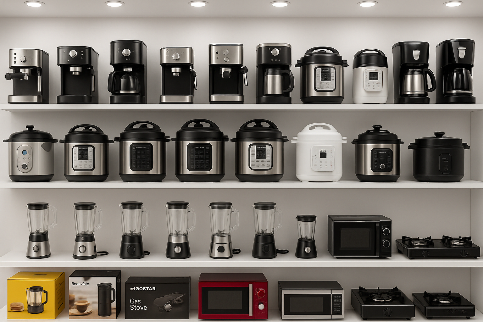 Clean electronics store display banner