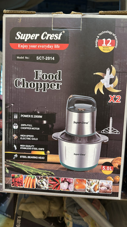 Super Crest 5L Food Chopper with Extra Blade SCT-2014